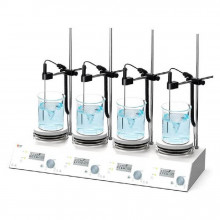 Мешалка магнитная DLAB MS-H280-S4 (4-местная, 4х3 л, 200...1500 об/мин, 280 °C), арт. 8030271112 + 18900016х4 + 18901706х4