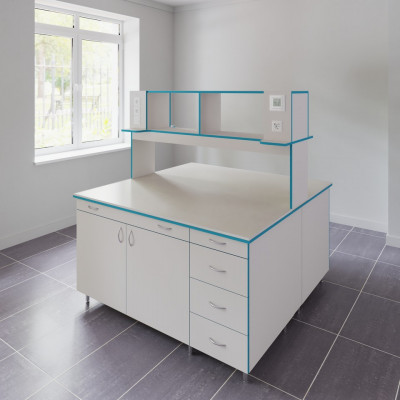 Островной стол со столешницей из монолитной керамики СЛО НВК 1500 МОН Островной стол со столешницей из монолитной керамики СЛО НВК 1500 МОН