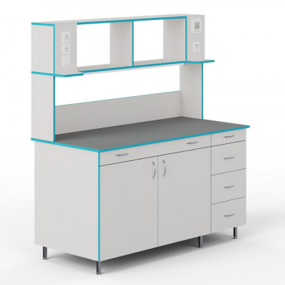 Пристенный стол со столешницей из химстойкого пластика СЛП НВК 1500 ПЛАСТ Пристенный стол со столешницей из химстойкого пластика СЛП НВК 1500 ПЛАСТ